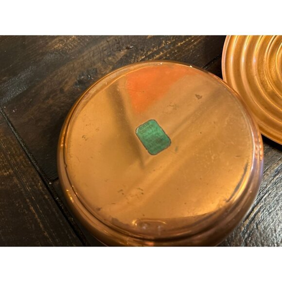 Made in USA Vintage Copper Covered Dish Round by Quincy Craftsmen  Marked 7" - Picture 4 of 12